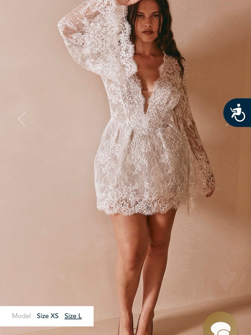 Grace Loves Lace White Lace Mini Wedding Dress